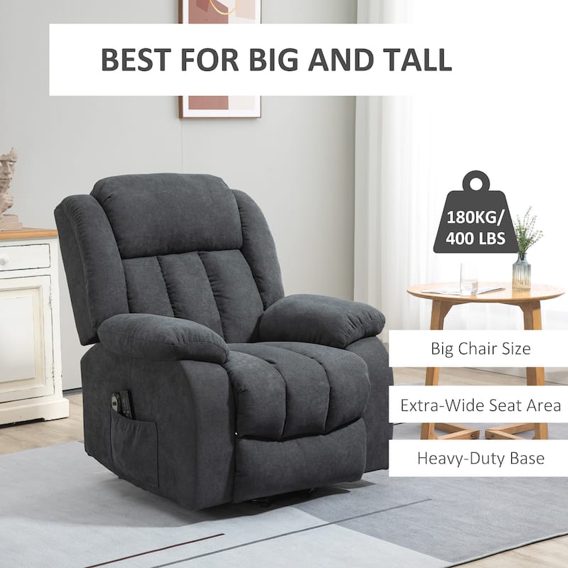 HOMCOM Power Lift Recliner Chair for Elderly Big and Tall with Massage