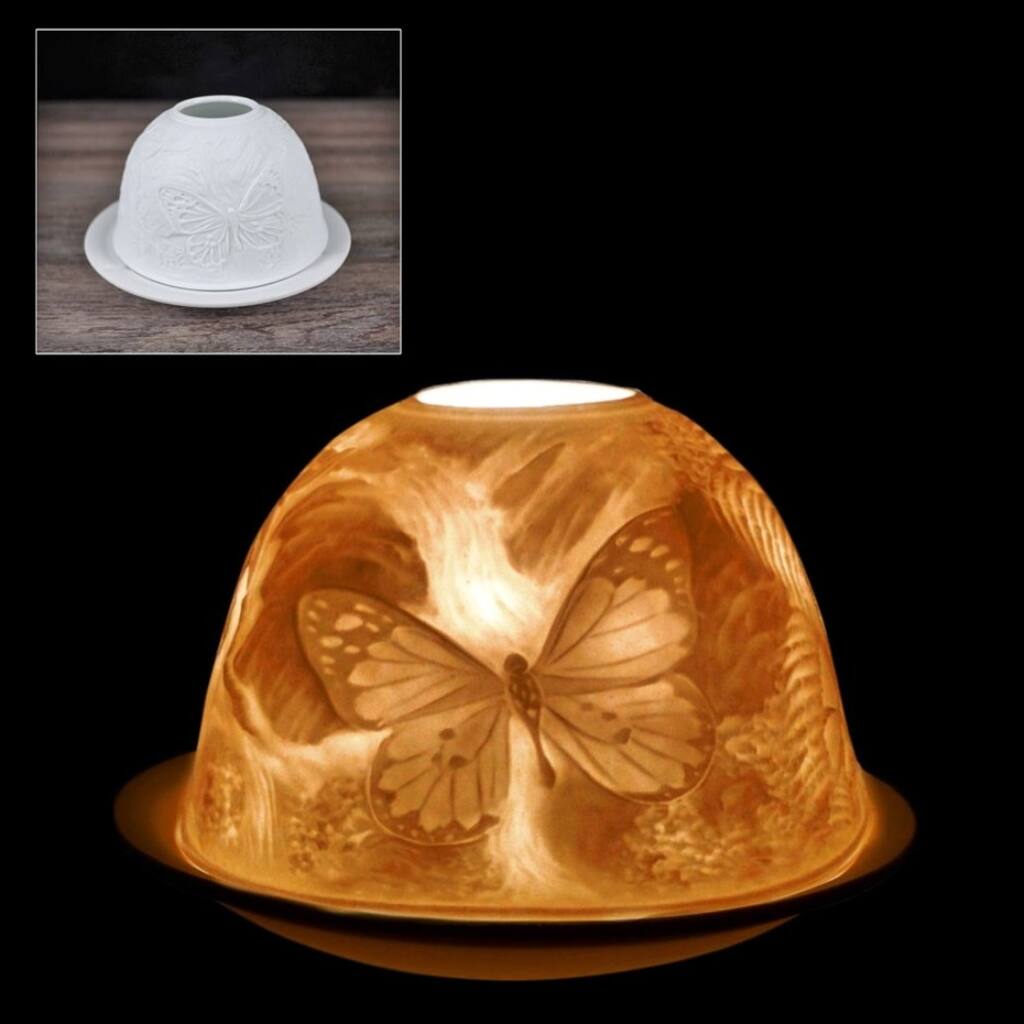 Porcelain Butterfly T-Lite 5"x3