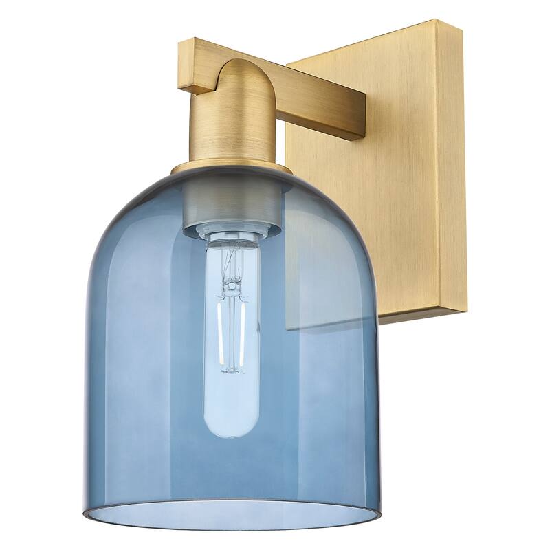 Innovations Lighting 716-1W-12-6 Bella Sconce Bella 12" Tall Wall - Brushed Brass / Blue