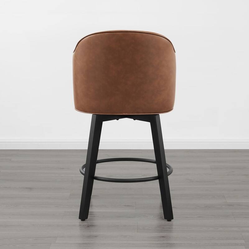 Spruce & Spring Kaylee Modern Swivel Counter Height Bar Stools with Arm