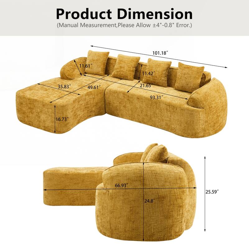 L-shaped Compressed Sofa that Goes Well with Any Living Room