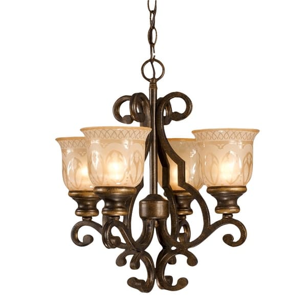 slide 2 of 2, Crystorama Lighting Group Norwalk 4 Light 17" Wide Mini Chandelier Bronze Umber