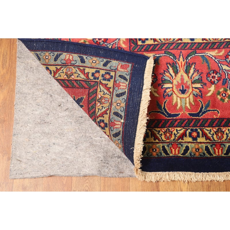 Vegetable Dye Blue Sarouk Oriental Area Rug Handmade Wool Carpet - 8'11" x 12'0"