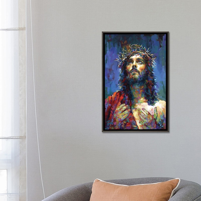 iCanvas "Jesus Christ" by Leon Devenice Framed