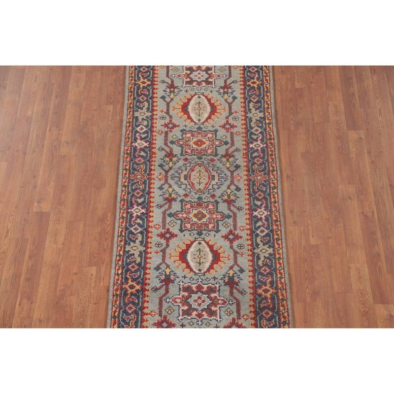 Kazak Oriental Runner Rug Handmade Wool Carpet - 2'8"x 8'1"