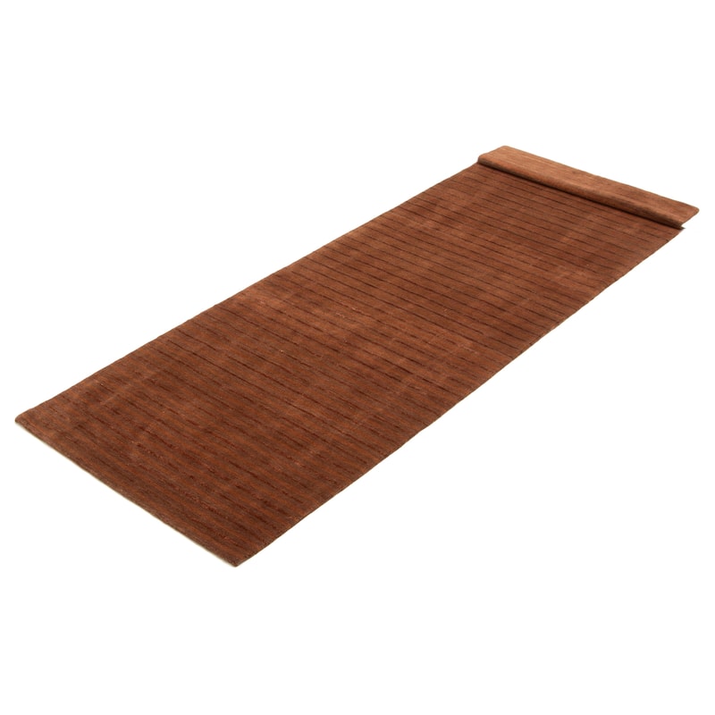 ECARPETGALLERY Hand-knotted Opulence Brown Wool Rug - 3'2 x 11'6