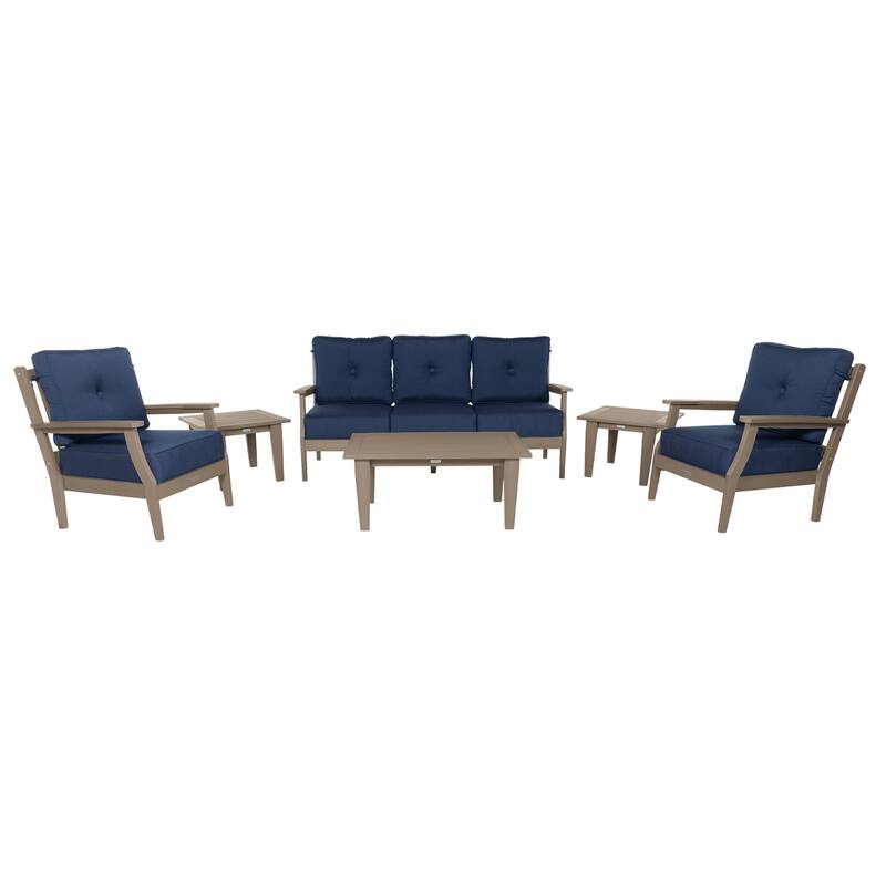HIGHWOOD Lehigh 6-Piece Couch and Chair Deep Seating Set - Spectrum Indigo