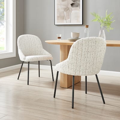 NPD Furniture Katrisa Boucle Dining Side Chair (Set of 2)