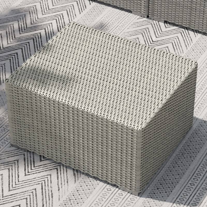 Corvus Martinka 4-Piece Outdoor Wicker Seating Set with Aluminum Frame