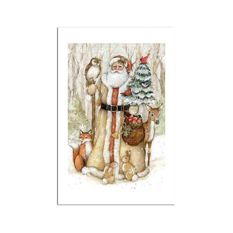 Tall Santa Fine Art Paper Print by Susan Winget - Multi