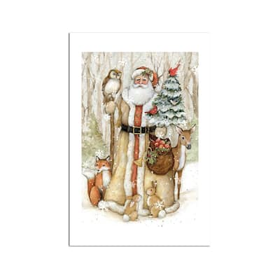Tall Santa Fine Art Paper Print by Susan Winget - Multi