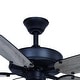 preview thumbnail 11 of 11, Reed 48 in. Matte Black Ceiling Fan, Reversible Dark Bronze-Driftwood Blades, LED Light Kit, Pull Chain, Metal Cage Drum Shade
