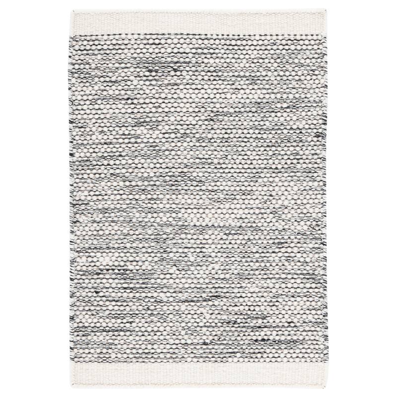 SAFAVIEH Handmade Natura Ludmila Farmhouse Wool Rug - 3' x 5' - Black/Ivory