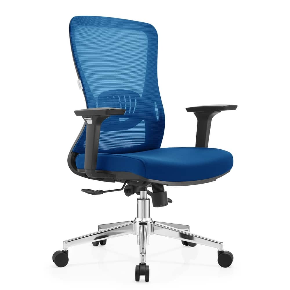 Adorit Modern Swivel Office Desk Chair with Wheels and Adjustable Arms, Soft Cotton Upholstered Home Office Computer Task Chair