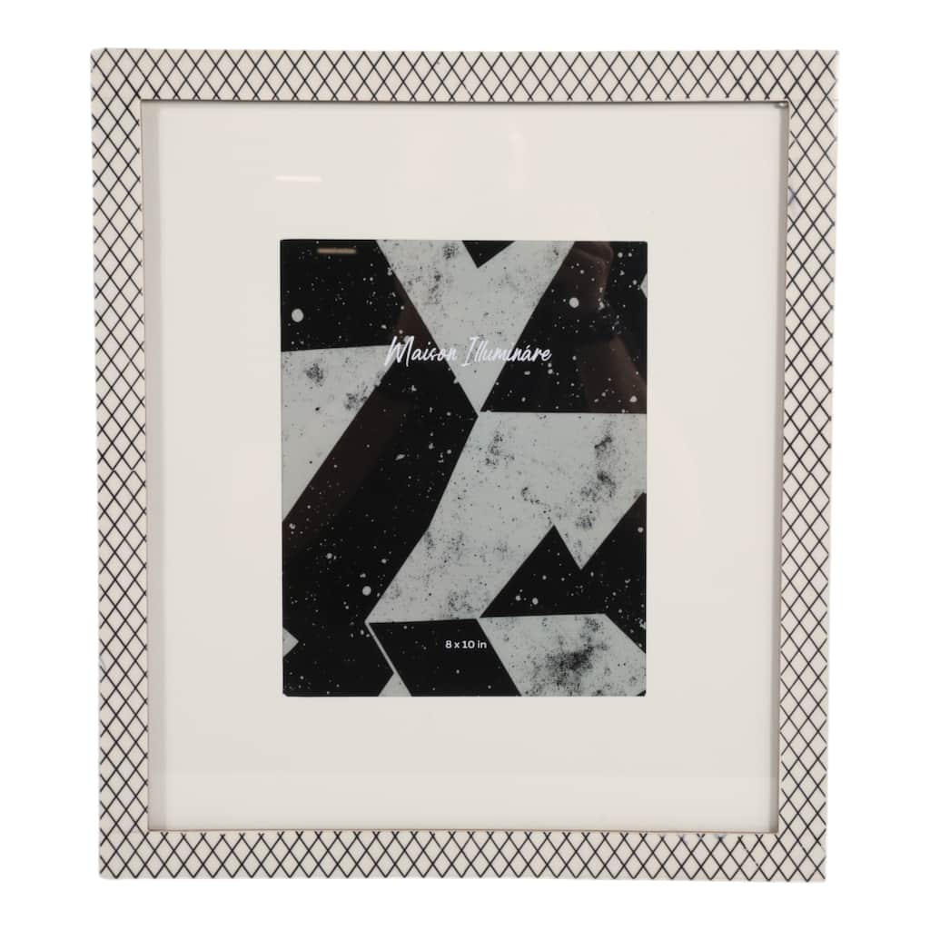 Resin Glass Picture Frame Matted Casual Home Decor with Backing