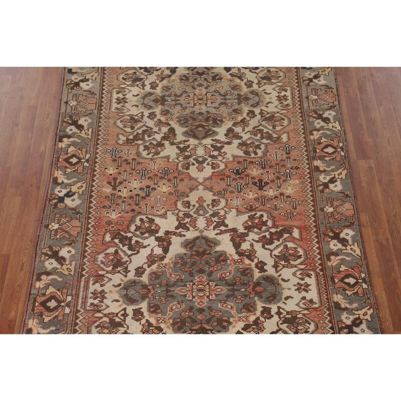 Bakhtiari Persian Vintage Rug Handmade Wool Carpet - 5'3"x 9'11"