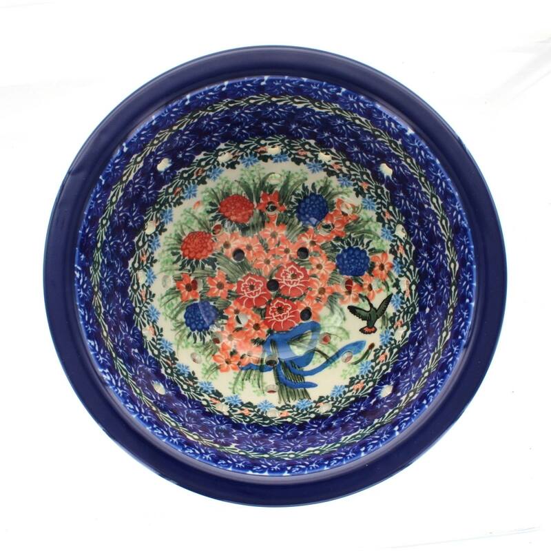 Blue Rose Polish Pottery 470 Ceramika Artystyczna Berry Bowl