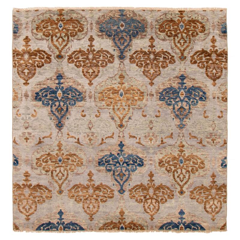 ECARPETGALLERY Hand-knotted Mystique Light Grey Wool Rug - 7' 11" x 8' 2" - Light Grey - 7' 11" x 8' 2" - Square