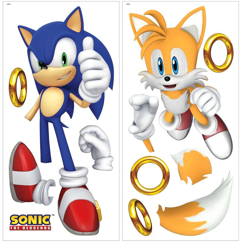 WallPops Sonic The Hedgehog Sonic and Tails Wall Decals