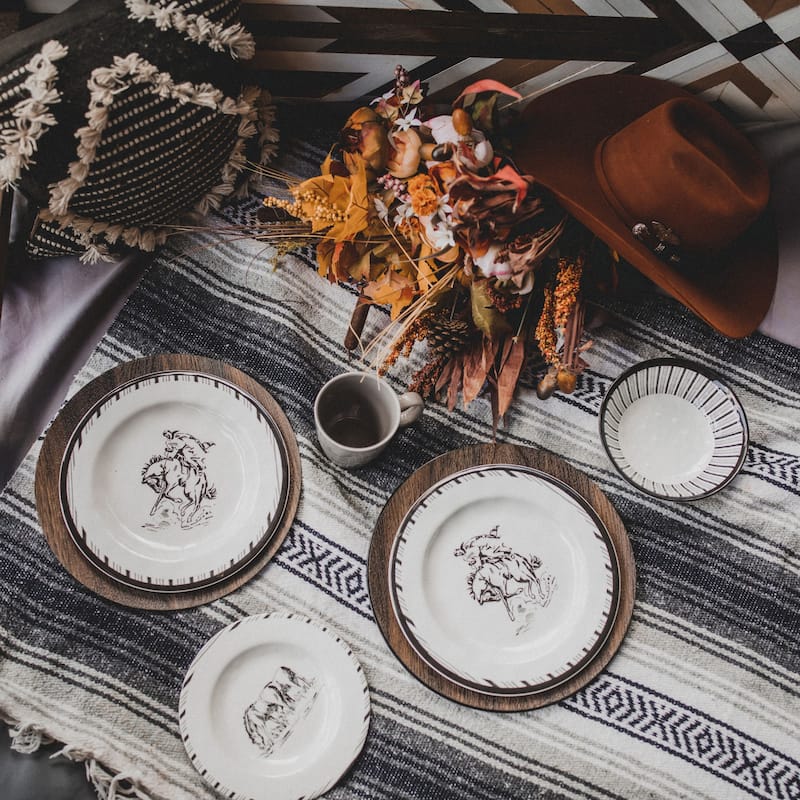 Paseo Road by HiEnd Accents Ranch Life Salad Plate Set, 4PC