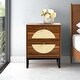 preview thumbnail 15 of 42, Wooden Nightstand ,Sofa Table With 2 Drawer Walnut - 2-drawer