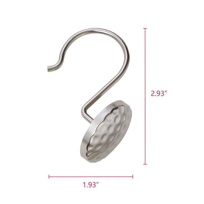 Utopia Alley Shower Rings Hooks, Shower Curtain Rings Hooks for Bathroom, Rust Resistant Shower Curtain Hooks Rings, Set of 12