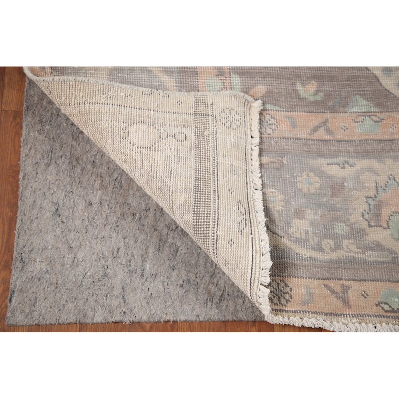 Hand Knotted Oriental 100% Wool Carpet Traditional Floral Green Tabriz Area Rug - 11' 7'' X 8' 1''