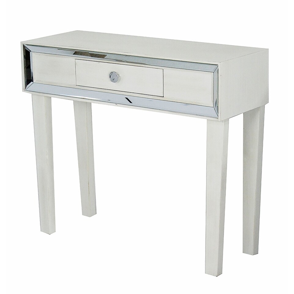 Shop 1 Drawer Console Table W Mirror Accents Mdf Wood Mirrored