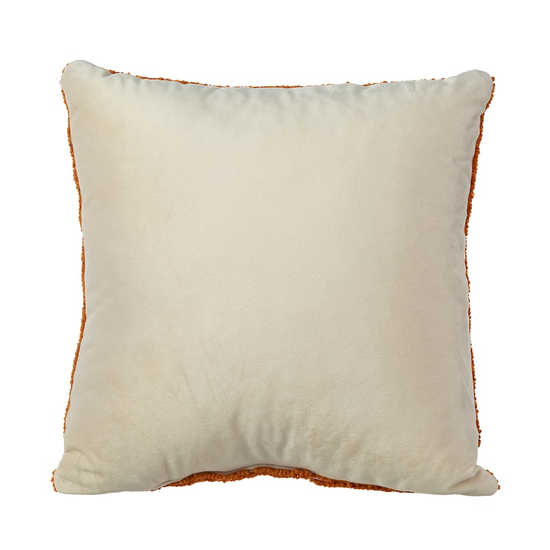 Glitzhome 14''H Fall Harvest Hooked Pumpkin Sunflower Pillow