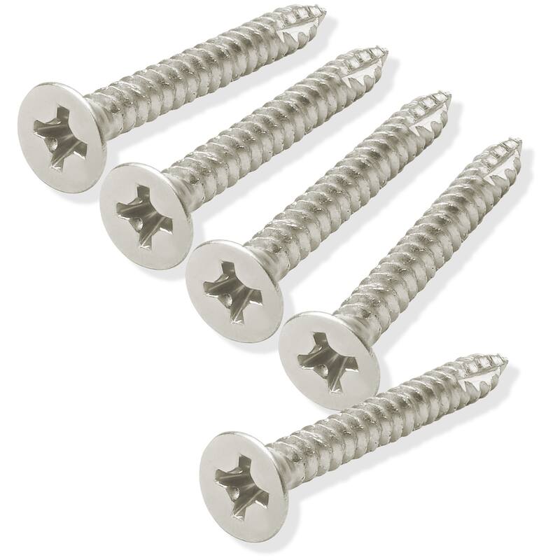 Wood Screws 9 x 112in for Door Hinges 25 pack - Satin Nickel