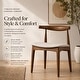 preview thumbnail 39 of 96, Set of 2 Kennedy Elbow Chairs Farmhouse Wooden Dining Chairs With PU Leather Or Fabric Cushion Seat, Modern Accent Side Chairs