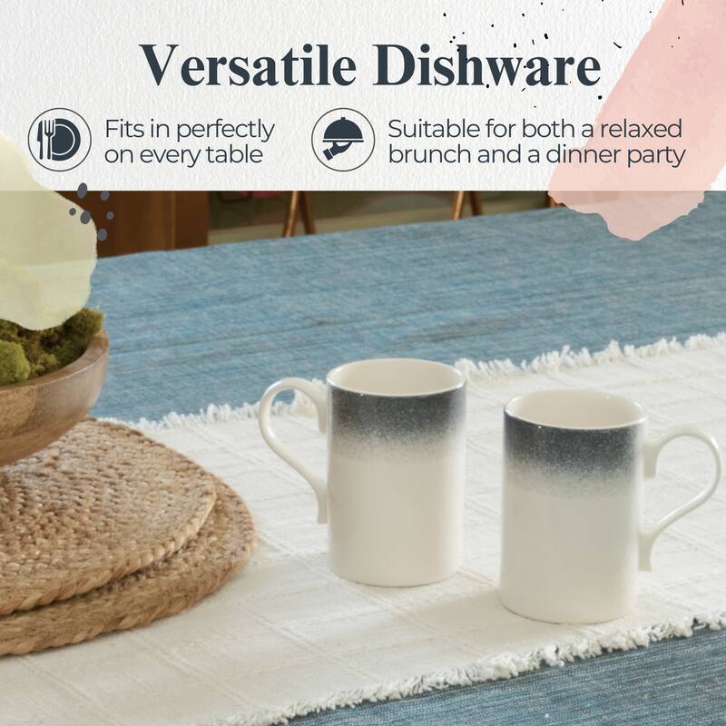 Portmeirion Set of 4 Potters Mist Breakfast Mugs