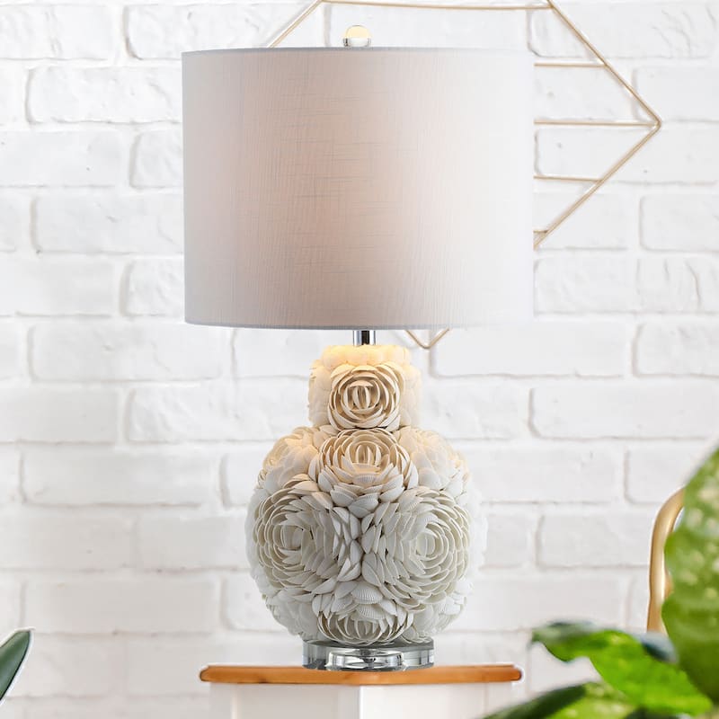 Dennis Rosette 24" LED Table Lamp, Cream by JONATHAN Y