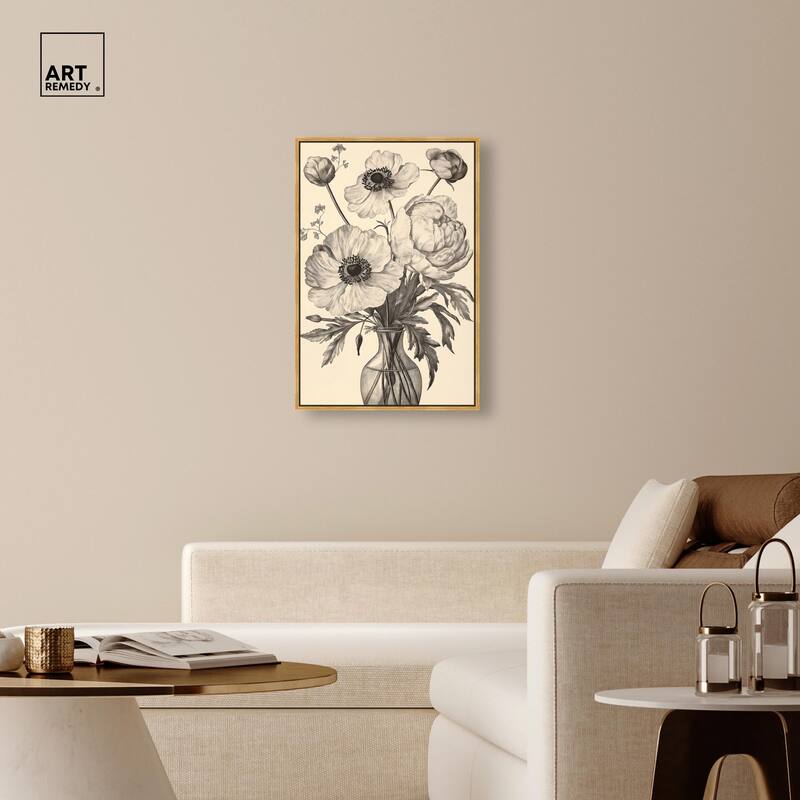 Vase of Vellum Canvas by Art Remedy