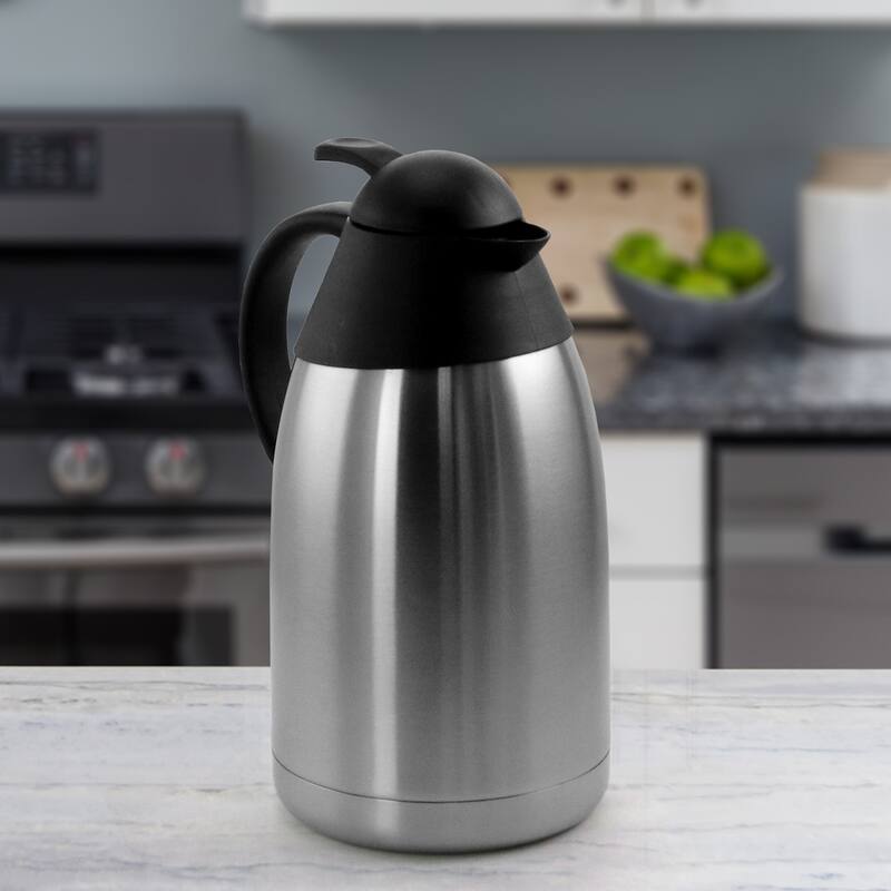 2L Stainless Steel Insulated Keep Hot Carafe Server for Coffee and Tea