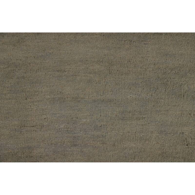 Gray & Beige Gabbeh Oriental Area Rug Handmade Wool Carpet - 7'10" x 9'6"