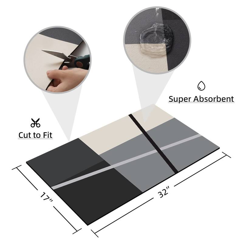 Bath Mat Rug-Thin Quick Dry