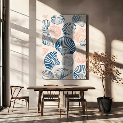 "Seashell Pattern" Wrapped Canvas Wall Art