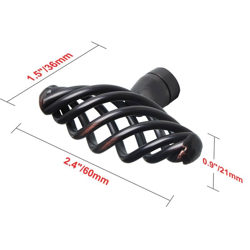 Utopia Alley Aire Cabinet Ring Pull Knob - Vintage Cabinet Hardware with Hand Finished Oil Rubbed Bronze, Pull Knobs 2.4"