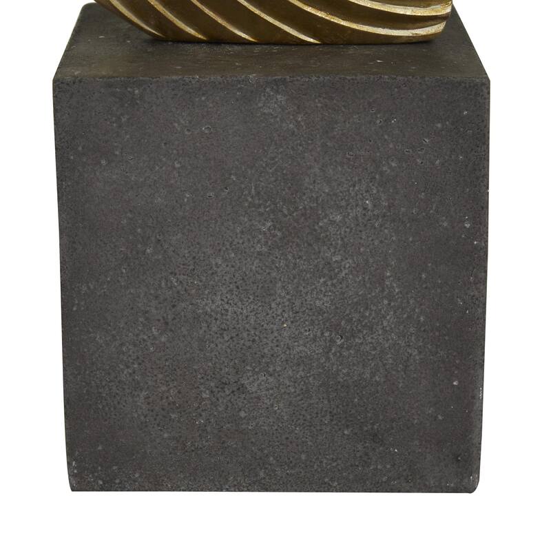 Polystone People Decorative Sculpture with Silver Ball Stands - Set of 2 Bronze - Roche River Decor