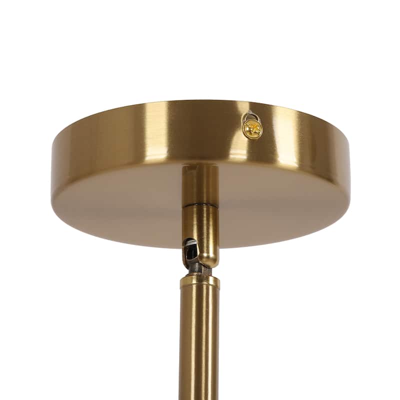 6-Light Modern Sputnik Chandelier with Glass Globe for Dining Room