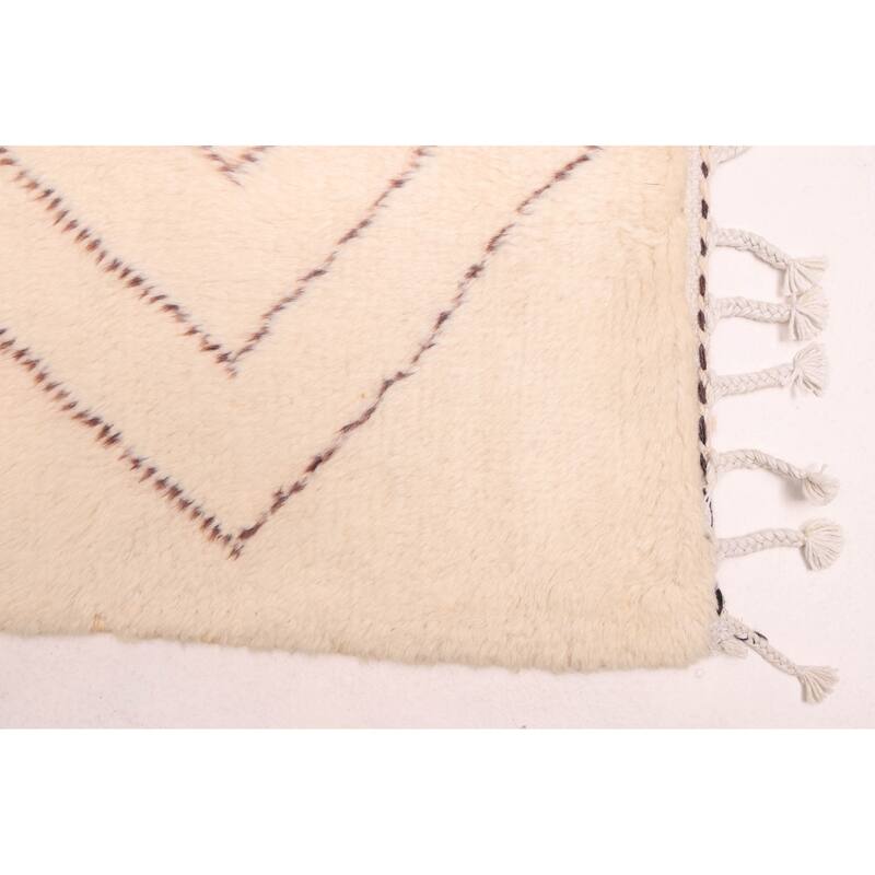 ECARPETGALLERY Hand-knotted Pak Finest Marrakesh Cream Wool Rug - 6'11 x 9'9