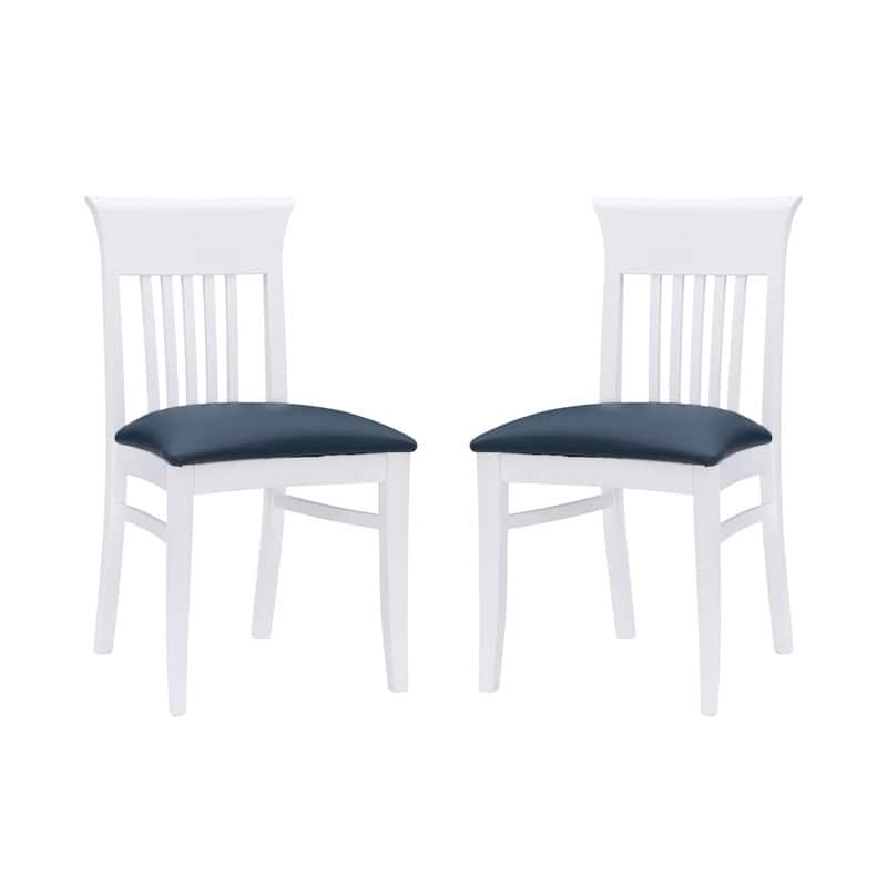 Linon White Wyeth Chair (Set of 2)