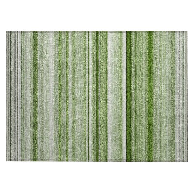 Machine Washable Indoor/ Outdoor Chantille Multi Stripe Rug