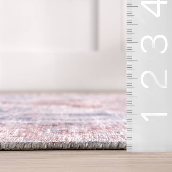 Nuloom Madilyn SpinClean Medallion Machine Washable Area Rug