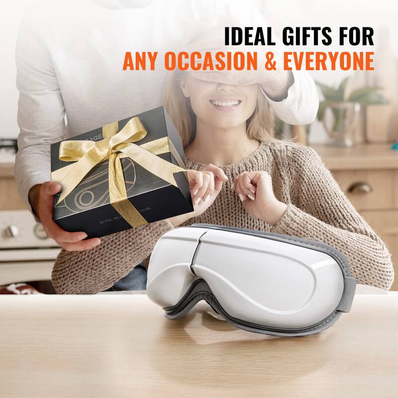 Eye Massager with Heat, Heated Eye Massage Mask with 5 Modes and Bluetooth Music, 180° Foldable Eye Care Massager