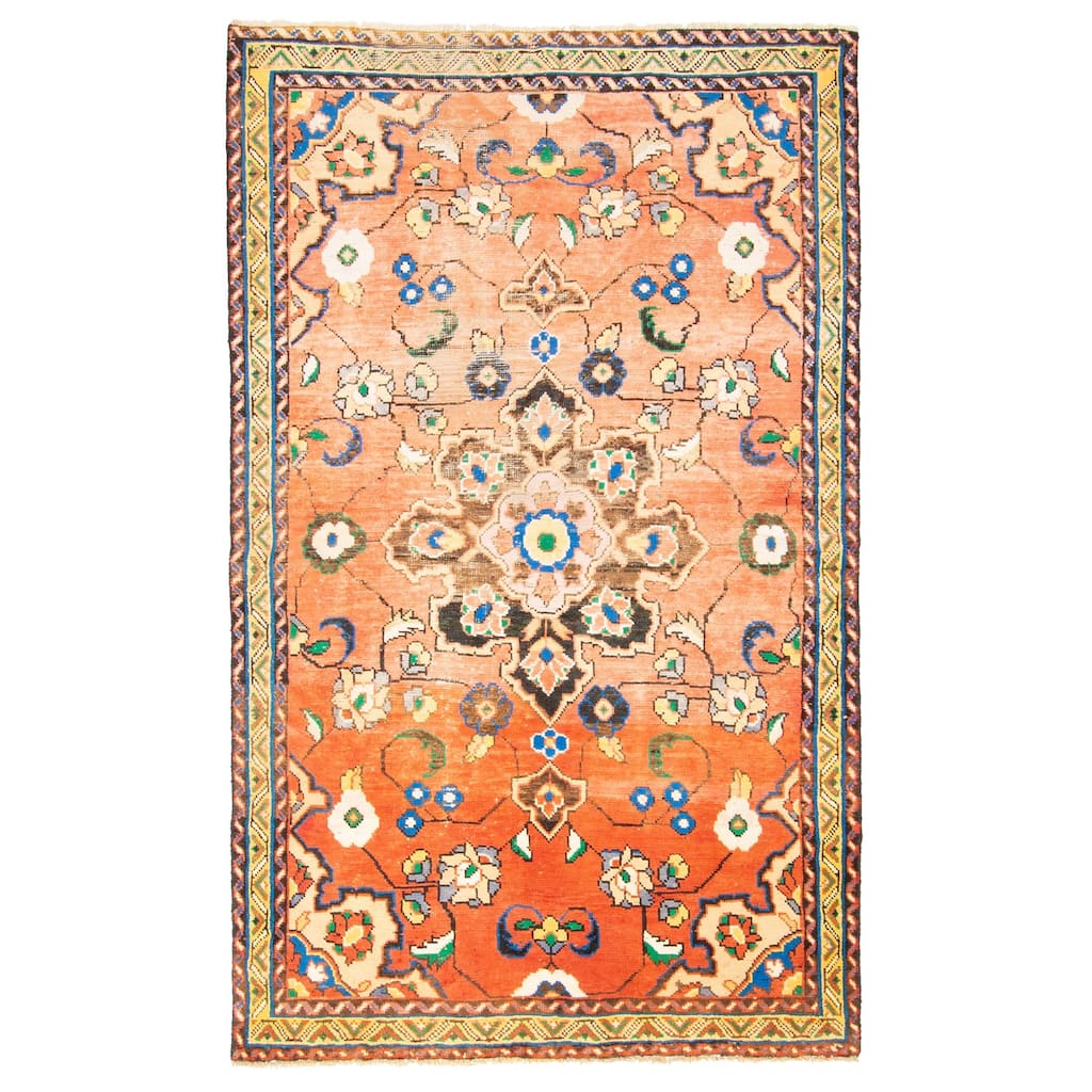 ECARPETGALLERY Hand-knotted Andelz Dark Copper Wool Rug - 4'0 x 6'7