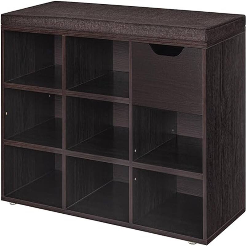 Shoe Bench - 11.8"D x 31.5"W x 18.9"H - Espresso