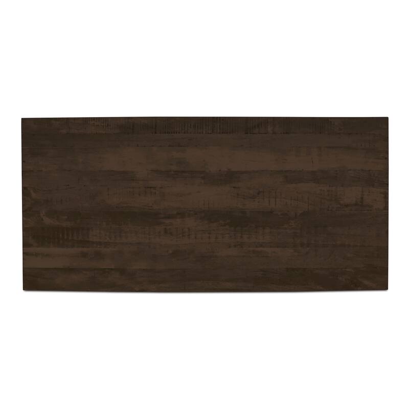 NADAAL STUDIOS Alrican Dining Table for 8, Rectangular Mango Wood Top, Traditional Leg Design, Brown