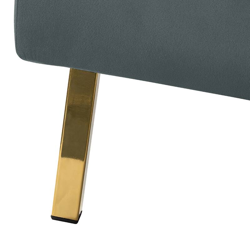 Valentina Comfy Accent Armchair with Golden Metal Legs and Removable Cushions by HULALA HOME